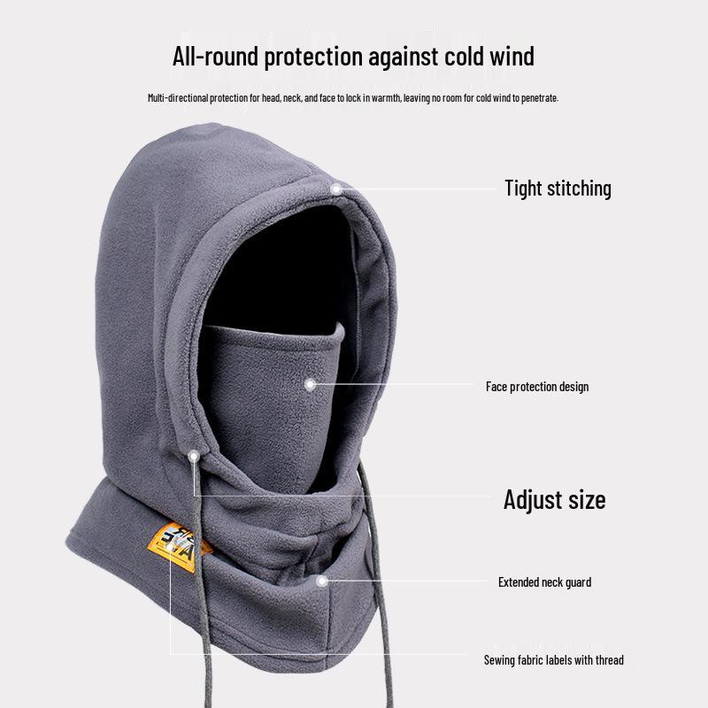 Unisex Windproof Neck Gaiter & Hat: Winter Warmth for Biking, Skiing, and Cycling