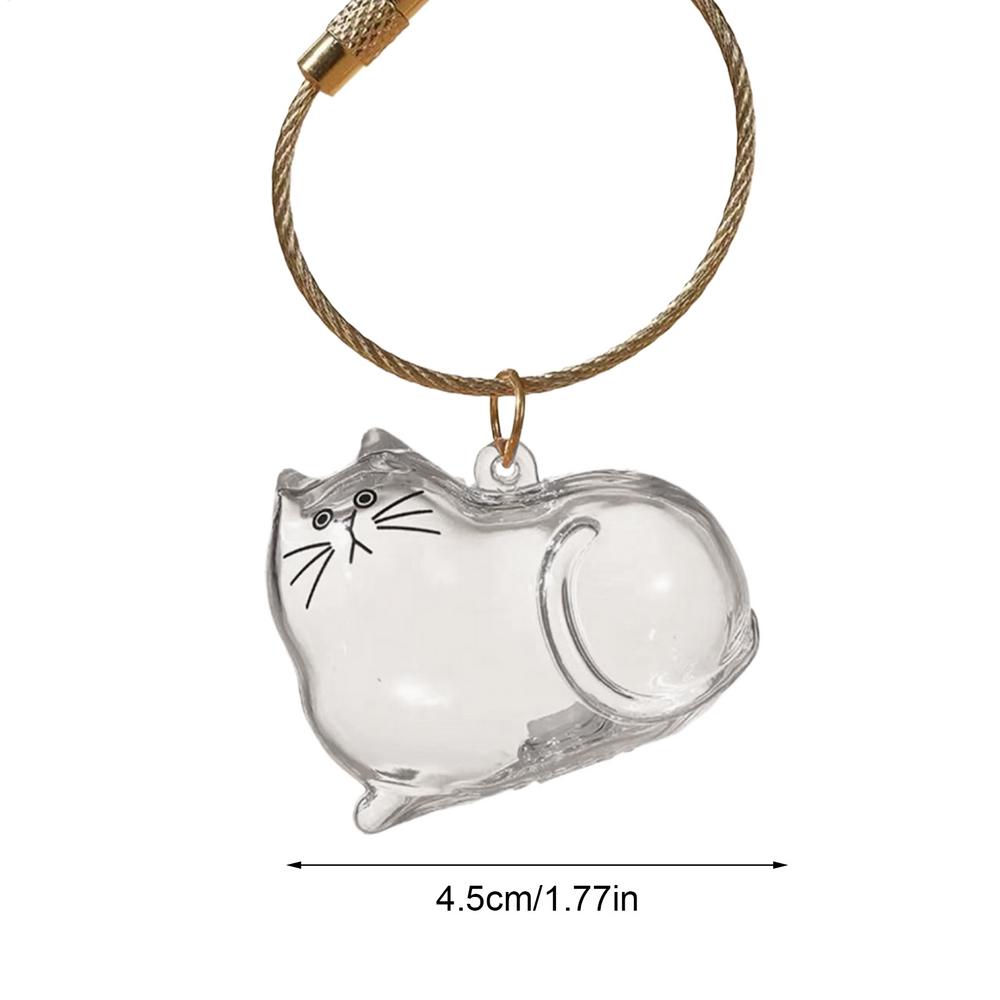 

1pc Cat Hair Storage Bottle Pet Furs Keepsake Keychain For Collecting Cat And Dog Memorial Keyring Pet Souvenirs Gift For Friend