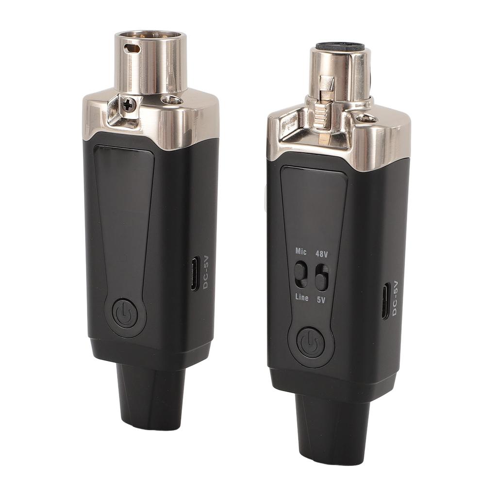 Wireless Mic Transmitter Receiver Support 48V Phantom Power 262ft Range UHF XLR Microphone Wireless
