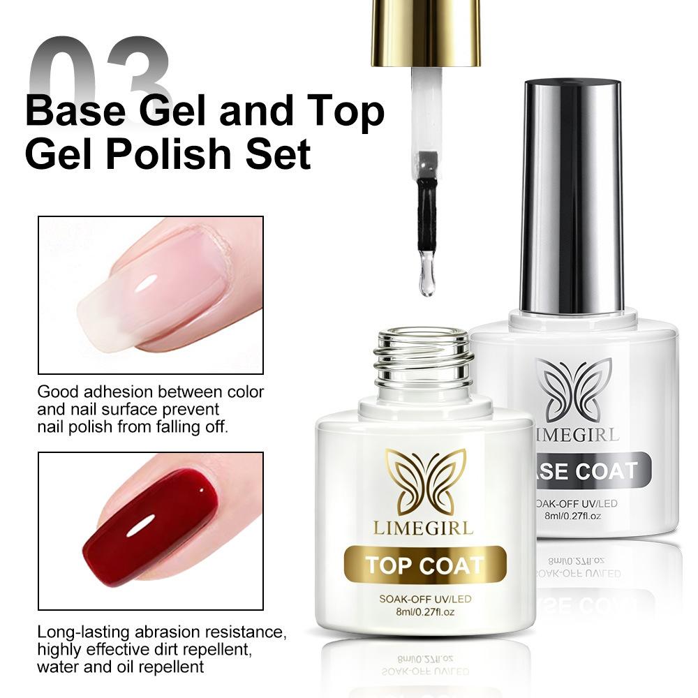 24 Colors Gel Nail Polish Set UV LED Soak Off Gel Kit 8ML Each Full Color Series Long Lasting