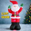 5.91FT Giant Inflatable Santa Claus Toy Festive Gift Xmas Yard Decoration With LED Litght Christmas Supplies Home Decor Ornament