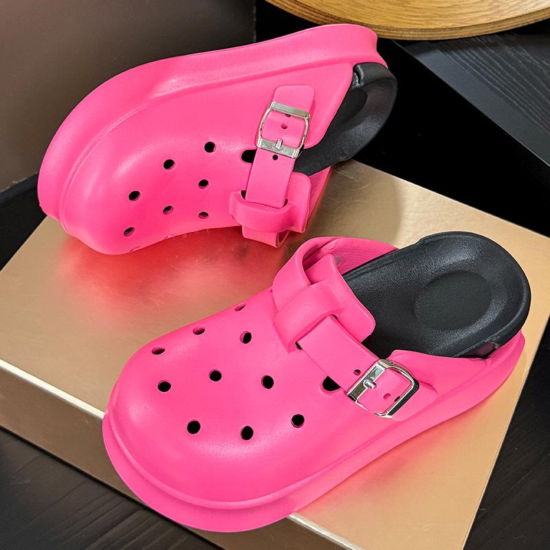2026 Women's Summer EVA Closed-Toe Half-Slippers - Non-Smelly, Versatile, Fashionable Outdoor Footwear