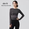 Women's Quick-Dry Long Sleeve Yoga Top for Outdoor Cycling and Running in Autumn/Winter