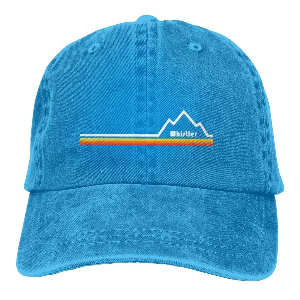 Pure Color Cowboy Hats Whistler British Columbia Women's Hat Sun Visor Baseball Caps Cross Country Peaked Trucker Dad Hat