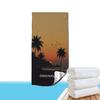 Sunset Palm Beach Vacation Towel Patterned Sunscreen And Windproof Suitable For Swimming Pool Camping Travel Blanket