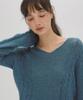 ANDNEEDS Deep V-Neck Cable Knit (Blue)