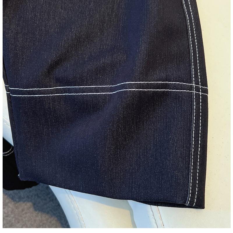 DIMANAF 2025 Plus Size Autumn Women Jeans Pants Denim Wide-leg pants Elastic Denim Blue High Waist Trousers Oversize Fashion New Pants 5XL