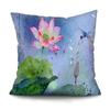 Bedroom Living Room Cushion Cover Oil Painting Bird Cushion Cover Chinese Style Car Sofa Home Decor Pillowcase
