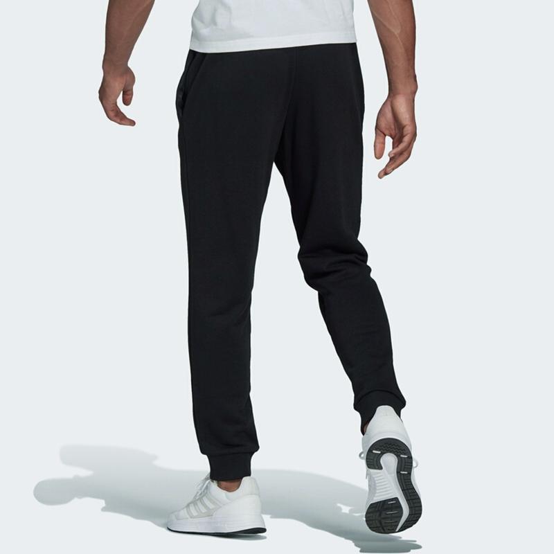 Adidas Slim Fit Tapered Track Pants Men Bottoms Black GK9265