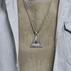 Ancient Egyptian Pyramid Eye of Horus Necklace Stainless Steel Protective