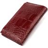 Prostorné vertikální dámské kočky z pravé kůže s ražbou krokodýla CANPELLINI Wallet 21644 Burgundy