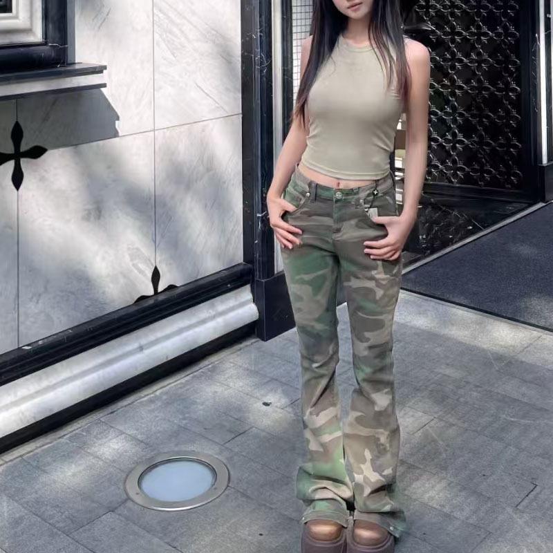 SFK Storm Camo Bell Bottom Jeans