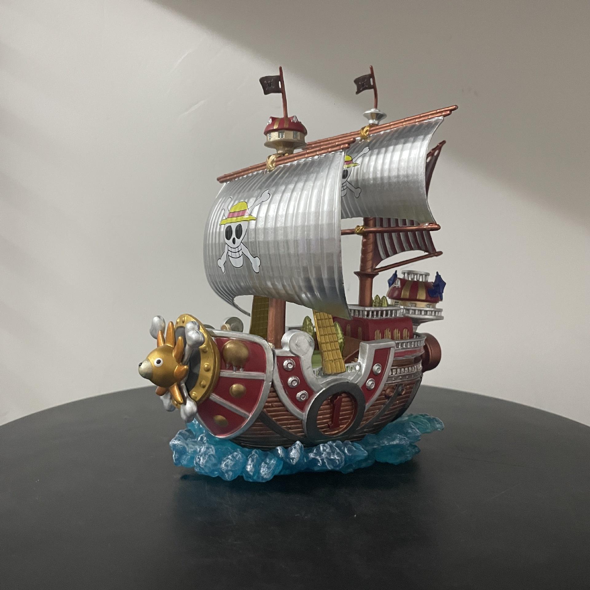 

Anime One Piece 20th Anniversary Thousand Sunny Pirate Ship Cartoon Model Toy Desktop Decoration Collectible Birthday Gift