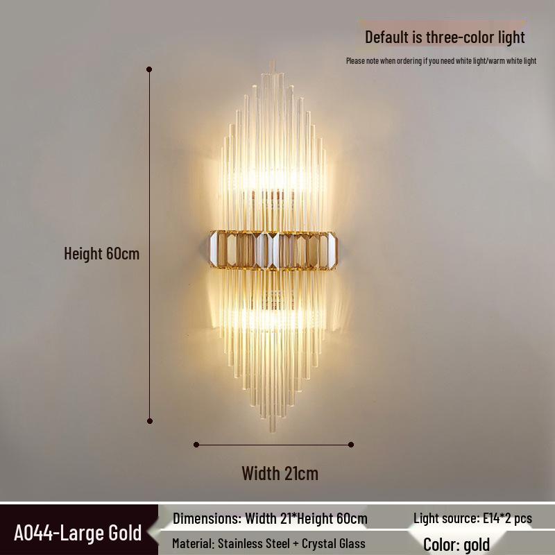 Elegant Crystal Wall Lamp: Minimalist Design for Bedrooms, Living Rooms, Stairs, and Hallways