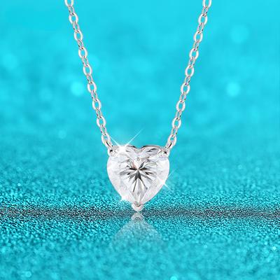 D Farbe 4/12cttw Herz Cut Moissanit Anhänger für Frauen Luxus Schmuck Set 925 Sterling Silber Labor Diamant Halskette GRA