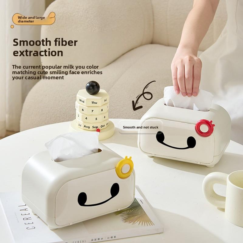 Tissue Box Storage Living Room High-end Paper Box Cream Wind Cute Paper Box Household Plastic Car Napkin Paper Box