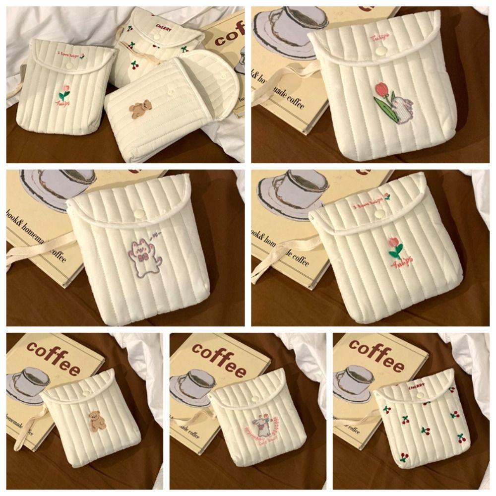 Bear Sanitary Napkin Storage Bag Cherry Rabbit Coin Purse Cute Mini Cosmetic Bag  Student
