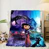 Moonlit Mystery Cora-line Blanket Flannel Blanket for bed, sofa, Camping, Hiking, Picnic Essentials, gift for family Fan gifts