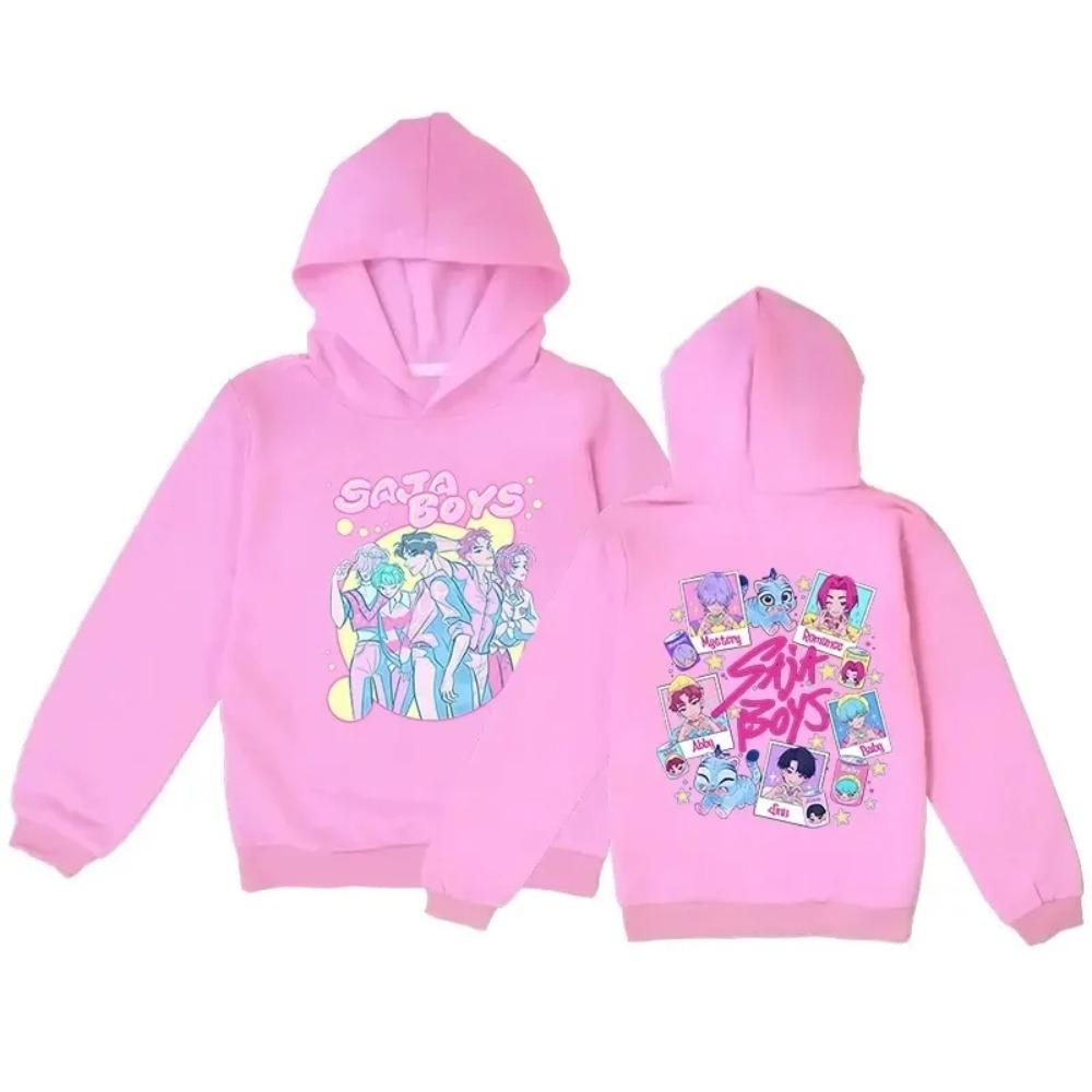 KPop Demon Hunters Saja Boys Printed Hoodies for Kids Autumn Fashion Funny Fans Gift Anime Pullover Hoodies