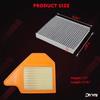 Engine And Cabin Air Filter Compatible With Chrysler Dodge Volkswagen Vehicle Town & Country 2011-2016, Grand Caravan 2011-, C/V 2012-2015,