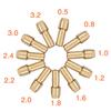 10-11pcs/batch Mini Drill Brass Collet Collet for Rotary Tools 0.5-3.2mm Brass and Nut for Accessory Set