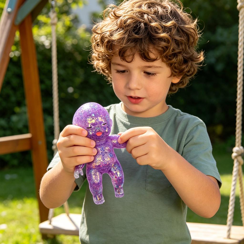 10cm Glitter Toy - Soft Stress Relief Toy For Kids And Adults