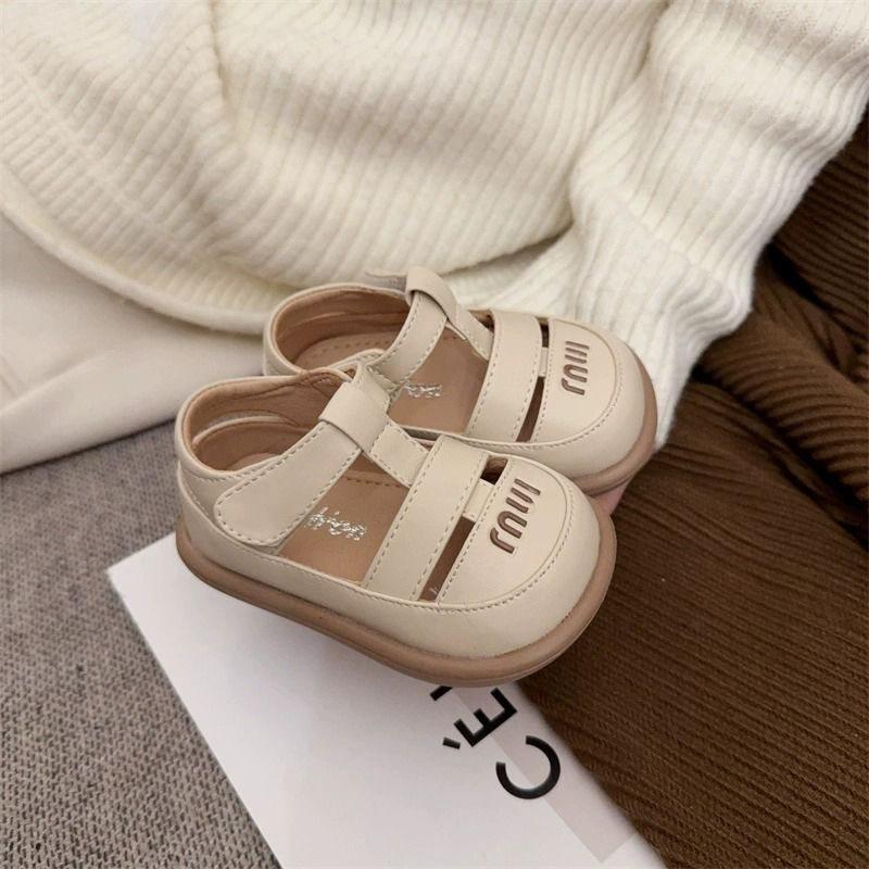 Baby small leather shoes hollow soft sole summer sandals girls T-shoes - years old soft sole comfortable baby shoes