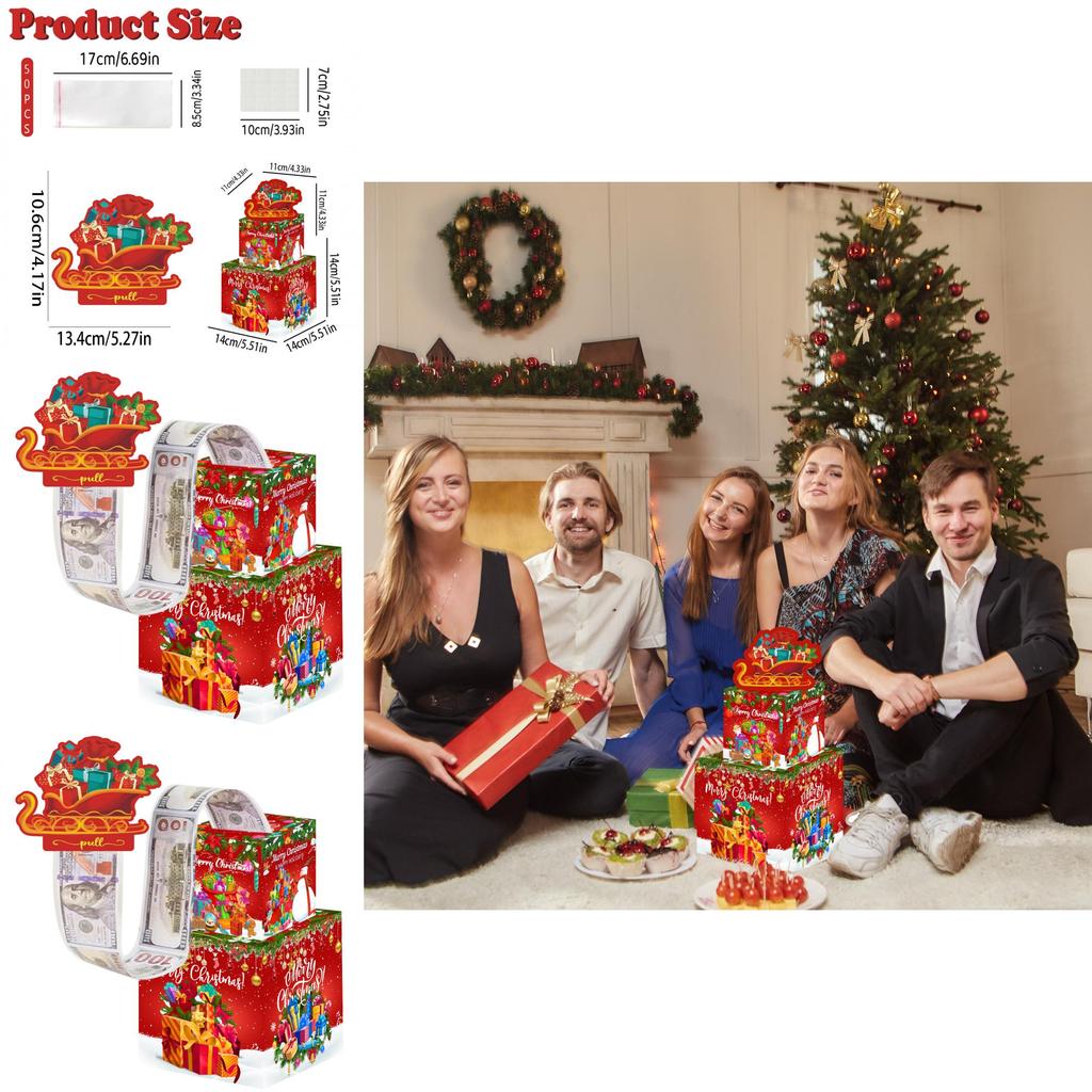 Christmas Santa Gift Holder With Double Deck Cardboard Design For Celebrations And Gift Giving