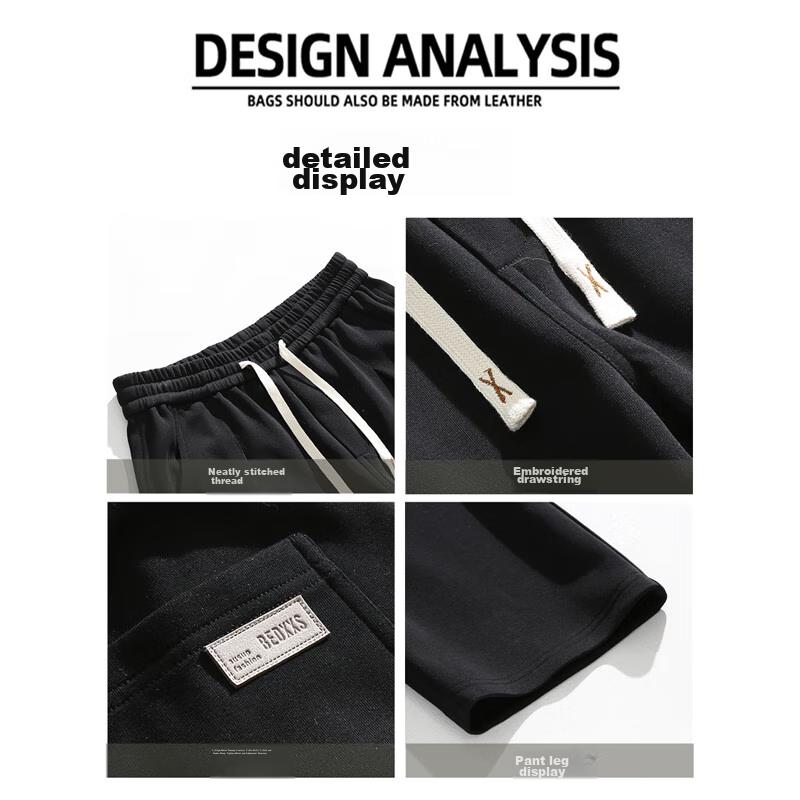 Dingfengbaoluo Straight-Leg Casual Pants for Men, Spring High Street Wide-Leg Trousers, Trendy Sports Long Pants WH5609, Gray M
