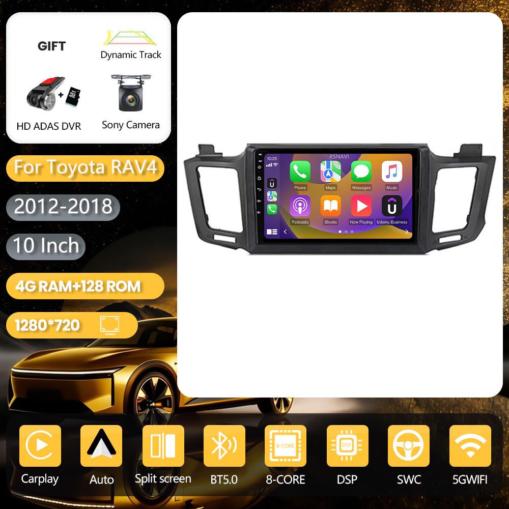 Android 16 for Toyota RAV4 2012 - 2018 Carplay Auto Radio Multimedia Player Car Stereo GPS Stereo 2din Steering Wheel Control