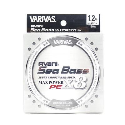 Varivas PE-Schnur Seabass Max Power X8 Silber 150 m PE 1,2 24,1 lb (5769)