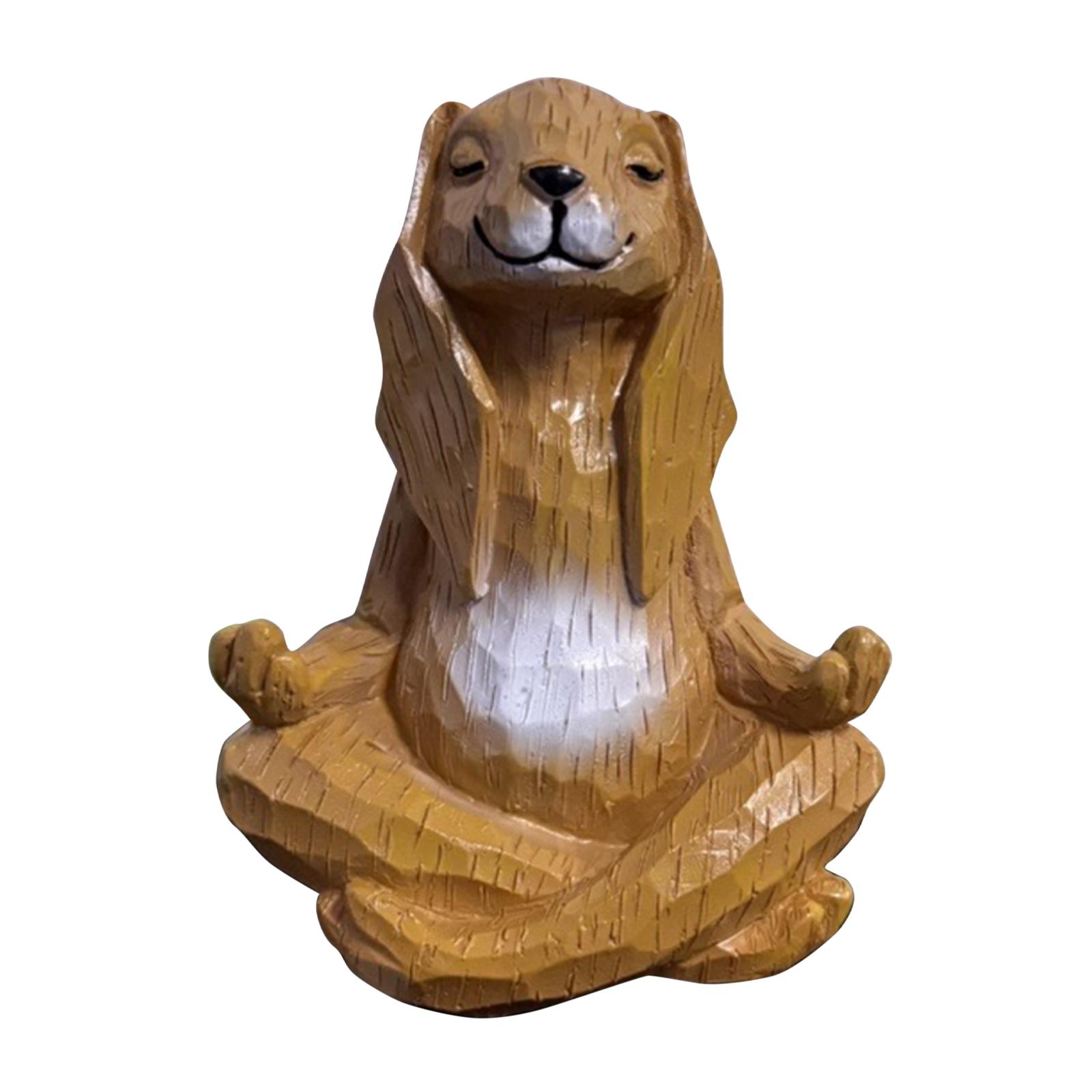 

Long Eared Resin Ornaments, Garden Decorations, Animal Sculptures, Home Furnishings, Outdoor Resin Crafts One Size коричневый