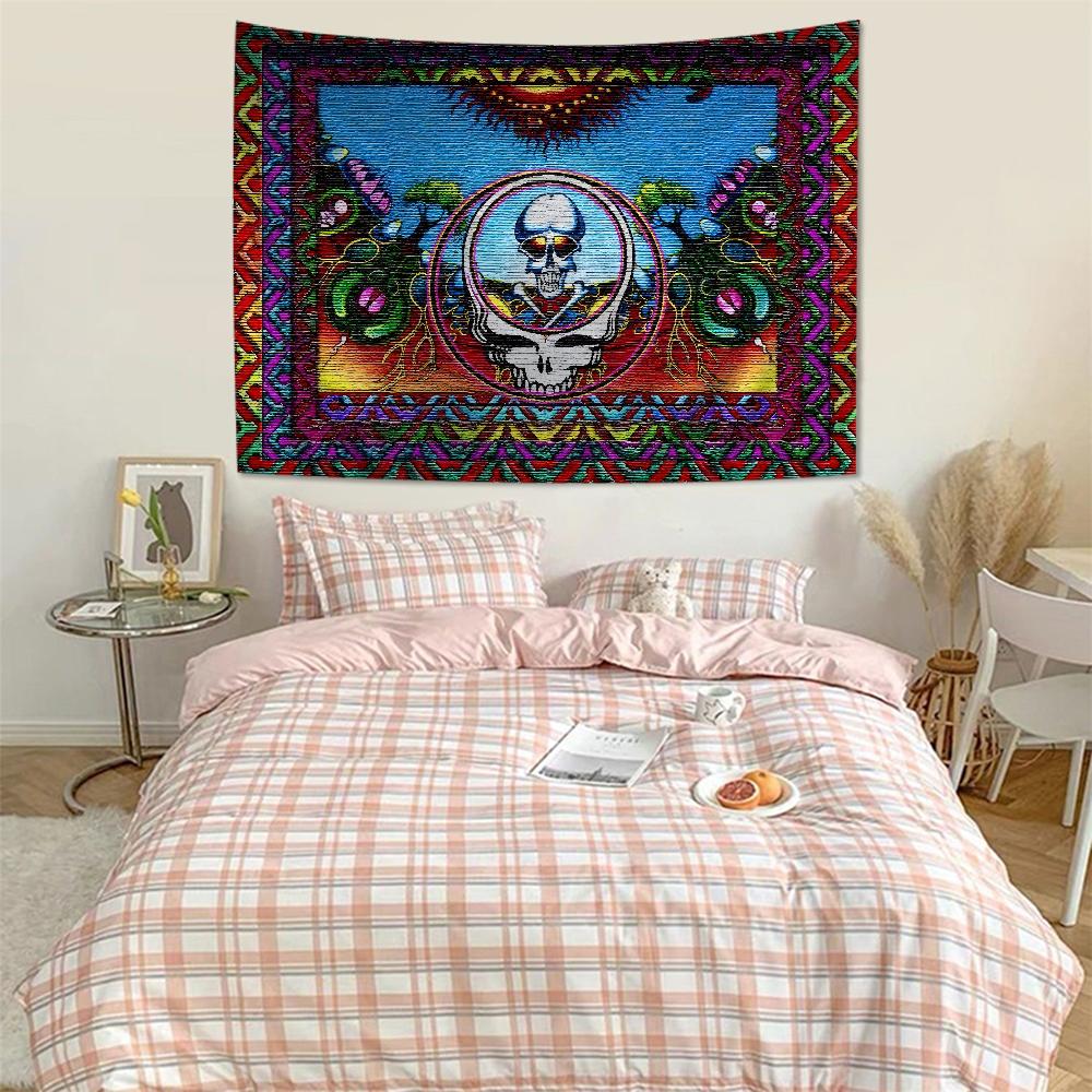 GGrateful DDead Colorful Tapestry Wall Hanging Hanging Tarot Hippie Wall Rugs Dorm Art Home Decor