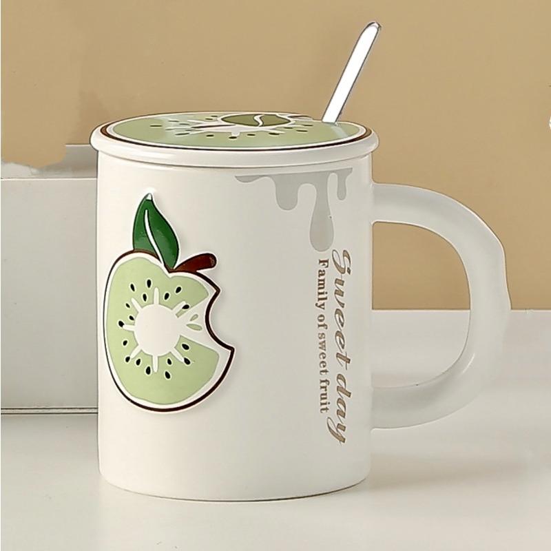 Creative Fruit Ceramic Cup with High Appearance and Large Capacity Office Home Coffee Milk Cup  Gift Cup