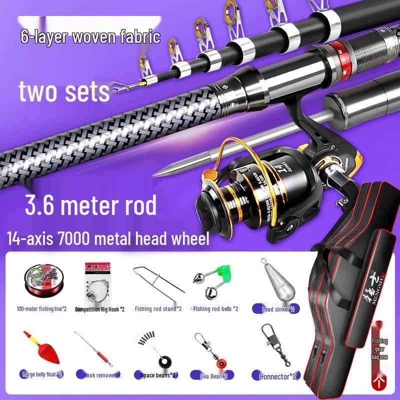 Καλάμι Ψαρέματος Θαλάσσης Μεγάλης Ρίψης Πλήρες Σετ