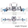+9mm Aluminum Hydraulic Front Rear Straight Axle With Steering Link For 1/24 RC Crawler SCX24 Deadbolt 90081 C10 JEEP Gladiator