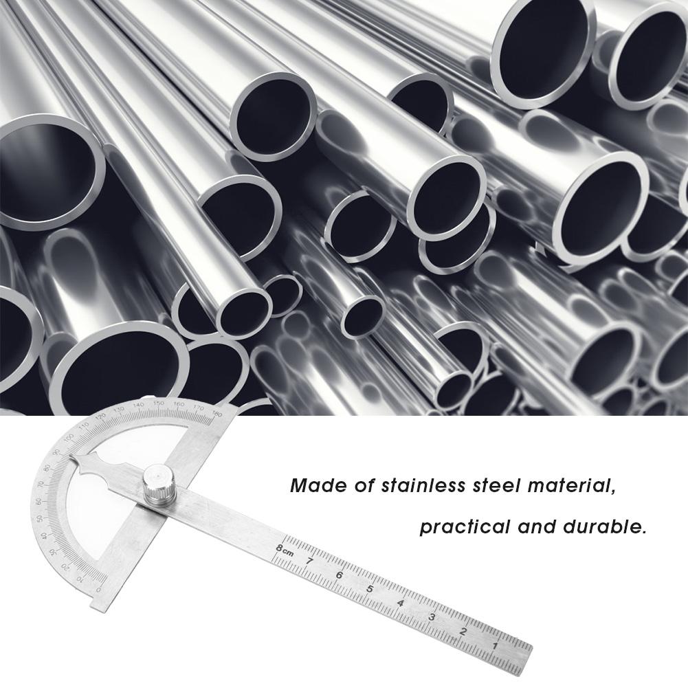 Angle Finder Ruler 0-180 Degree Stainless Steel Protractor Goniometer Angle Finder Gauge 15cm Ruler Stainless Steel Angle Finder