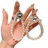 Pearl Pendant Lanyard Phone Case Accessories Chain Transparent Fixed Card Holder Wristband Niche Feminine Style