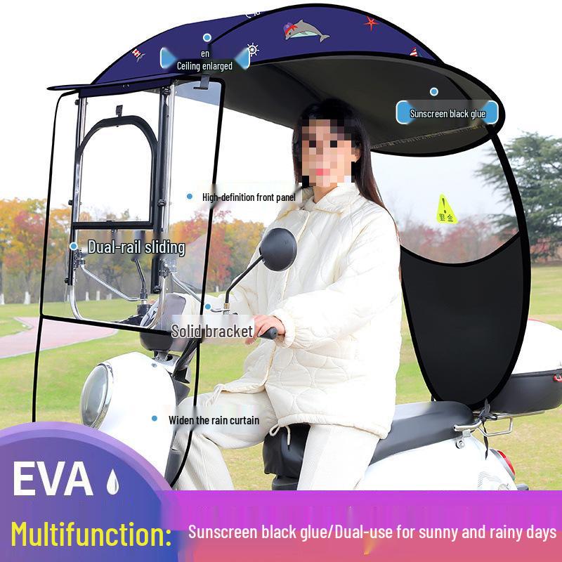 Electric Vehicle, Bicycle, and Motorcycle Sunshade & Rain Canopy Awning