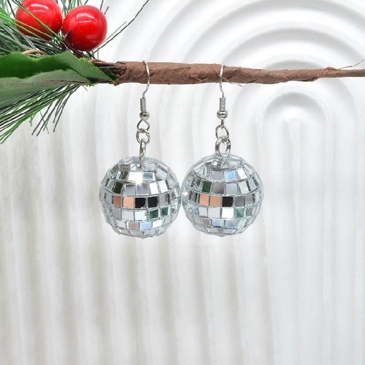Reflective Ball Earrings Dangle Earrings Ear Jewelry for Fashion Enthusiasts