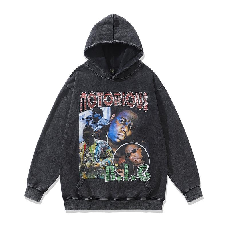Fried Color Crew Neck Sweater Autumn American Hip Hop Direct Injection Printing Long Sleeve T-Shirt Men And Women