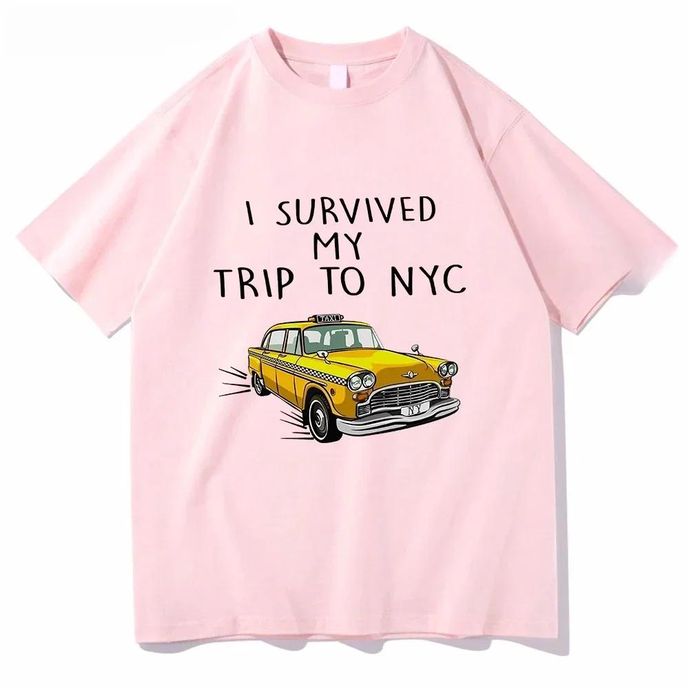 Pánské tričko ve stejném stylu jako Tom I Survived My Trip To NYC Potisk Top Ležérní Bavlněné Tričko Unisex Móda Telekineze Tričko