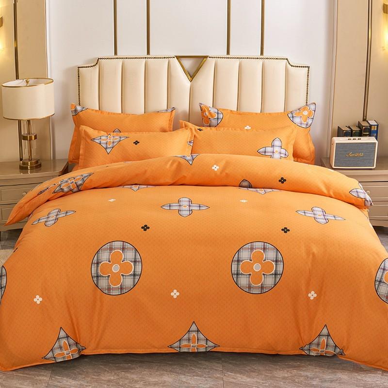 Flannel Plant Fiber Bedding Set Duvet Cover Sheet Pillowcase Student Dorm Single Double