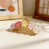 Elegant Floral Claw Hair Clip for Women - Sophisticated Bangs & Side Hair Accessory