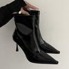 Fashion Autumn Winter Thin Heels Women Ankle Boots Fashion Sexy Pointed Toe Stripper Party Modern Short Botas Mujer