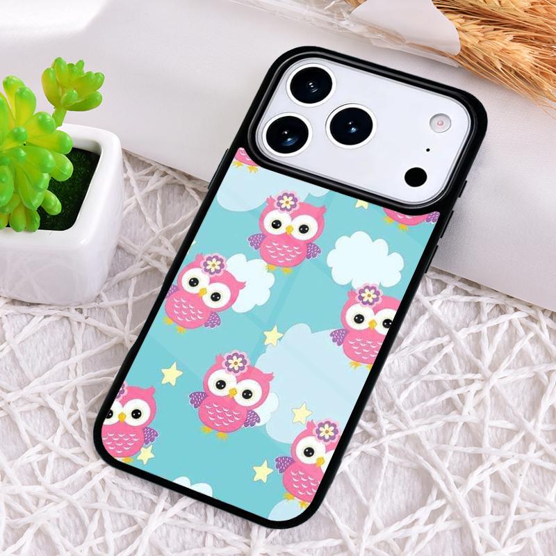 Baby Cute Owl soft Phone Case for iPhone 17 Air 16 15 11 12 14 13 Pro Max Shockproof Cover