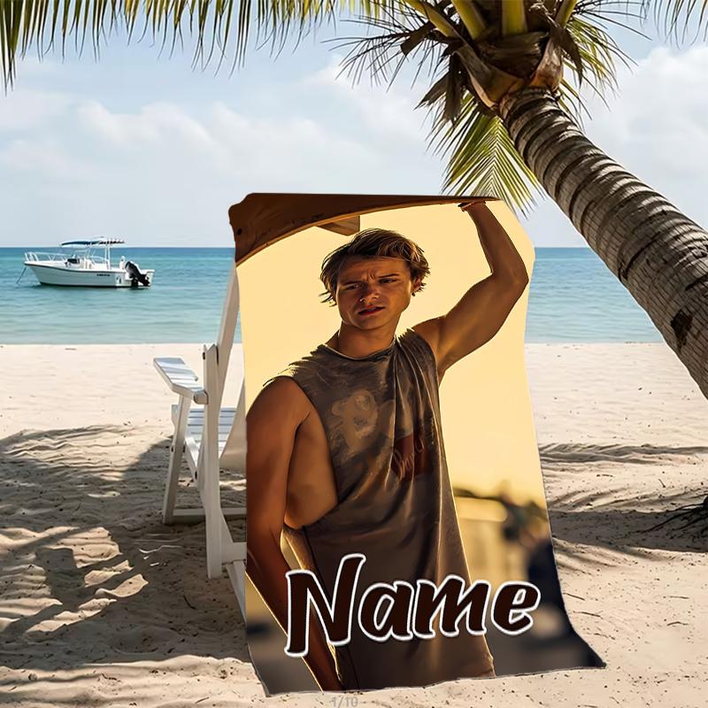 Customizable personalized beach towels Rudy Pankow themed designs.Suitable for the beach, yoga, sports;ideal as beach accessories