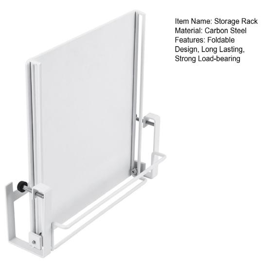 Countertop Storage Rack Strong Load-bearing Foldable Design Simple Installation Kitchen Cabinet Door Hanging Shelf