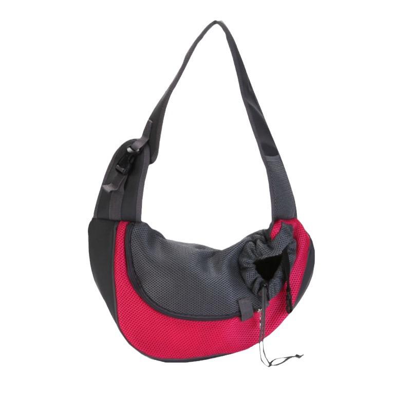Breathable Crossbody Pet Bag for Cats & Dogs - Travel Shoulder Backpack