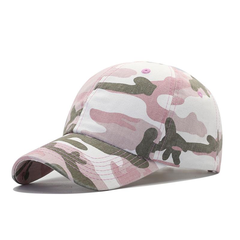 New Cotton Washed Denim Camouflage Curved Brim Baseball Cap Spring and Summer Men's and Women's Fashion Trend with a Cap